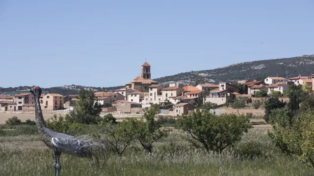 Vista general de la localidad de Gallocanta.