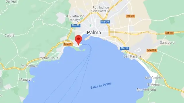 El barrio Portopí, en Palma de Mallorca, donde ha ocurrido el incendio.
