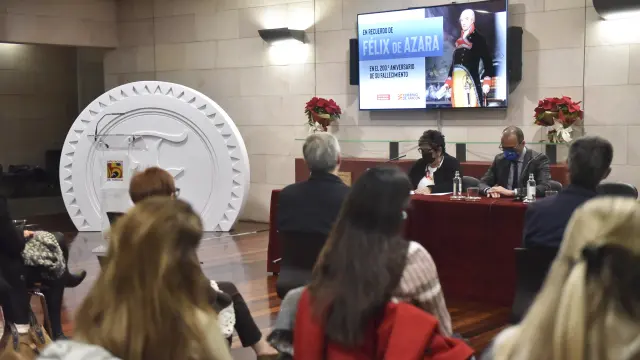 Acto celebrado en la Diputación de Huesca en homenaje a Azara.