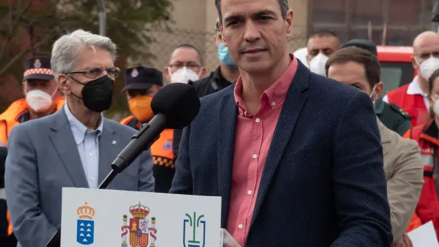 Visita del presidente del Gobierno, Pedro Sánchez, a la isla de La Palma