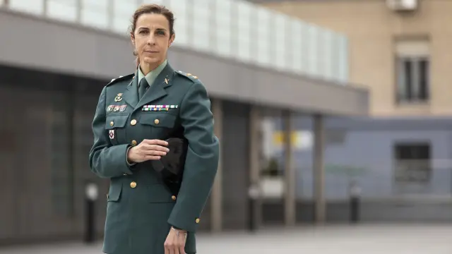 Sara Gil, teniente coronel de la Guardia Civil que dirige la comandancia de Teruel