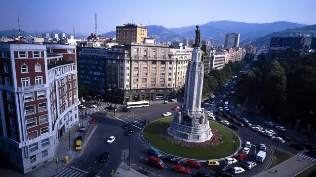 La plaza del Sagrado Corazón, en Bilbao, donde ha comenzado la manifestación.