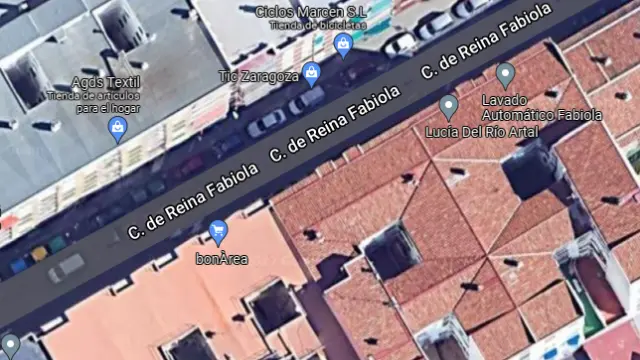 Vista satélite de parte de la Calle Reina Fabiola