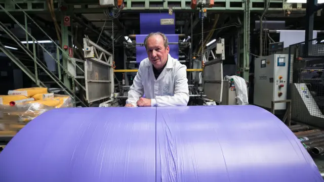 Alfonso Biel, director general de Sphere España en las instalaciones de la fábrica de Utebo.