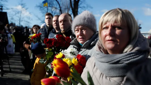 Ukrainians mark 8th anniversary of the violent Maidan protests
