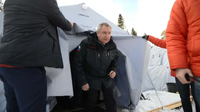 El director de la agencia espacial rusa Roscosmos, Dmitry Rogozin, en una imagen de archivo.