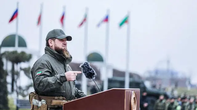 Ramzán Kadírov, jefe de la República de Chechenia.