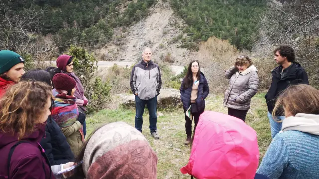 Estudiantes europeos estudian las medidas de protección ante riesgos naturales de Aragón.