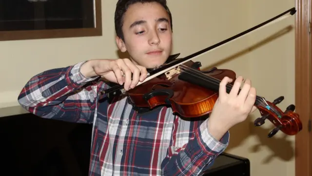 David Prat, con su violín.