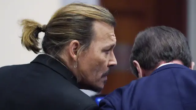 Johnny Depp durante el juicio por difamación contra su exmujer Amber Heard.