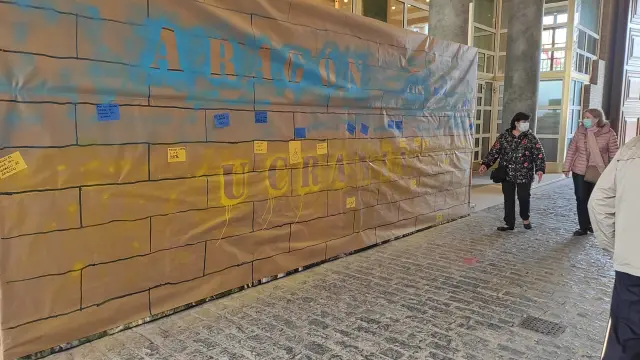 Mural de apoyo al pueblo ucraniano.
