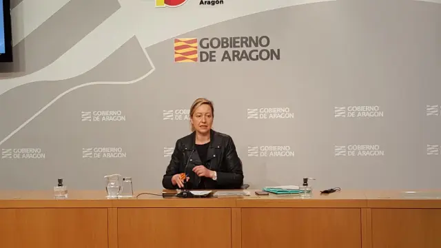 La consejera de Economía, Marta Gastón, hoy, en rueda de prensa.