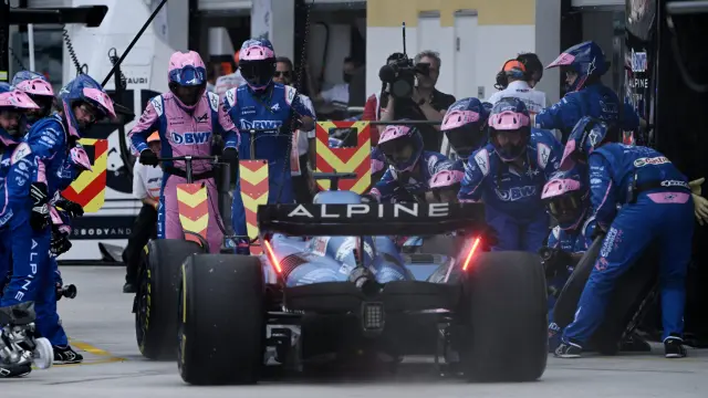 Fernando Alonso durante el GP de Miami.
