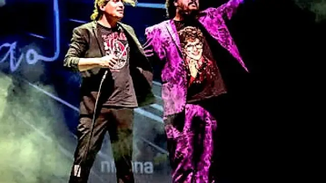 Grison Beatbox y Jaime Caravaca durante una de sus actuaciones.