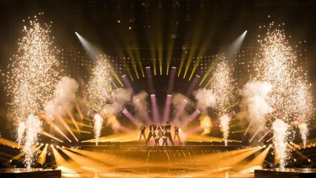 Chanel en uno de sus ensayos en Eurovisión.