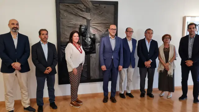 Inauguración de la exposición de Rafael Canogar en Bodegas Enate.