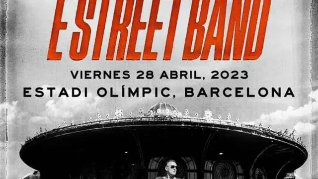 Cartel promocional del concierto de Bruce Springsteen en Barcelona.