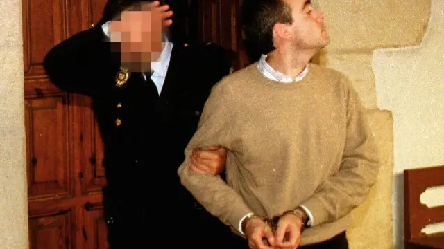 El asesino Fernando Domínguez, en una foto de archivo cuando prestó declaración en 1997, poco después del suceso.