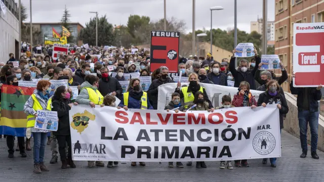 El Movimiento de Acción Rural (MAR) -en la foto, durante su participación en una manifestación- premia el apoyo a la comarca.