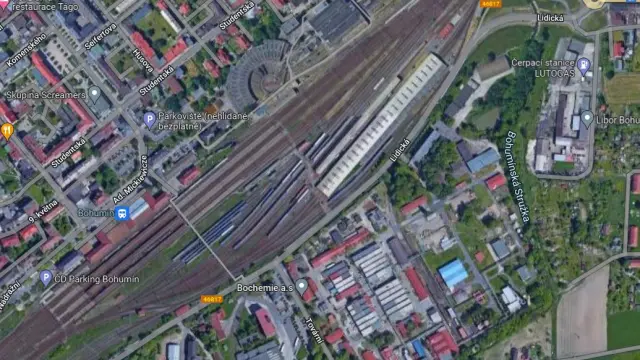 Vista de la estación de Bohumin en Chequia, cercana al lugar del accidente.