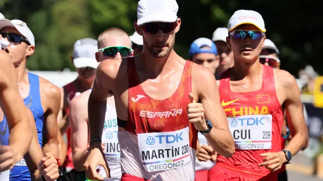 Álvaro Martín, séptimo, finalista en el Mundial de atletismo en los 20 km marcha