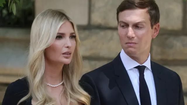 Ivanka Trump, daughter of Former U.S. President Donald Trump and Ivana Trump and her husband Jared Kushner arrive to attend the funeral for Ivana Trump, socialite and first wife of former U.S. President Donald Trump, at St. Vincent Ferrer Church, in New York City, U.S., July 20, 2022. REUTERS/Brendan McDermid PEOPLE-IVANA TRUMP/FUNERAL
