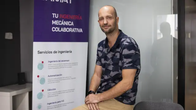 David Sánchez, fundador de la ingeniería Samat, que ha realizado el cálculo para validar la resistencia de la estructura reforzada del Torico de Teruel.