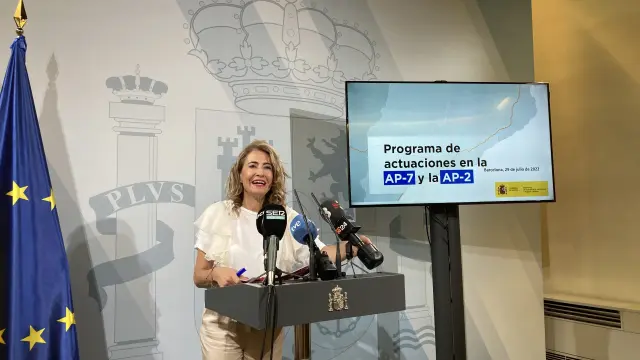 La ministra de Transportes y Agenda Urbana, Raquel Sánchez, este viernes.