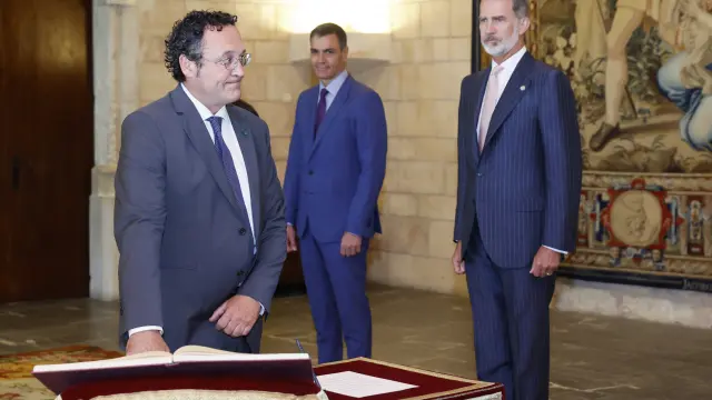 El nuevo fiscal general del Estado, Álvaro García Ortiz, jura su cargo ante el rey Felipe VI
