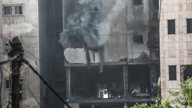 Edificio tras el ataque israelí en Gaza.