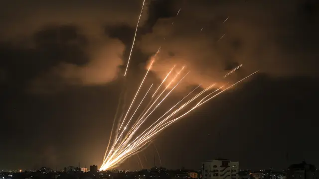 Bombardeos sobre territorios palestinos, esta pasada madrugada.