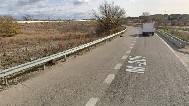 La carretera M-206, dónde se ha producido el accidente