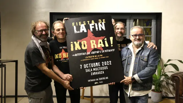 Jota, Miguel Isac, Eugenio Gracia y Alfonso Urben han anunciado hoy el concierto con el que Ixo Rai! pone fin a su carrera.