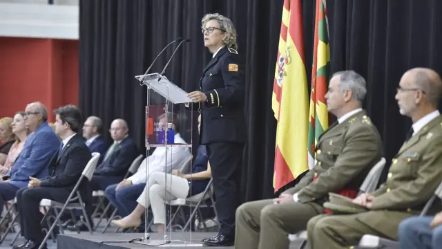 La intendente Beatriz Rivas durante su intervención.
