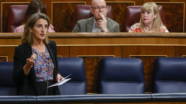 Ribera, este miércoles, en el Congreso de los Diputados.