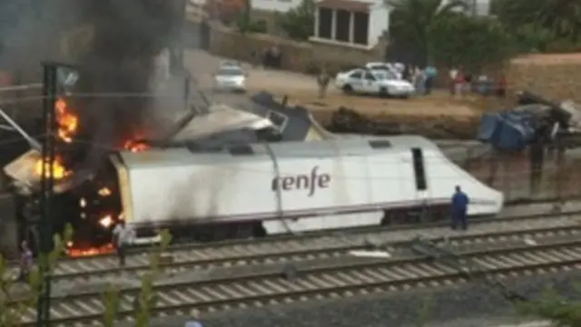 Accidente de tren en Santiago en julio de 2013.