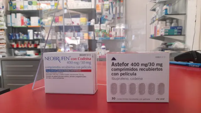 Los medicamentos Astefor y Neobrufen, que combinan codeína e ibuprofeno, se venden únicamente bajo prescripción médica en España.