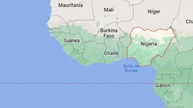 Nigeria, localizada en un mapa