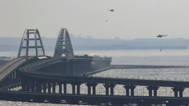 Explosión en el puente de Crimea.