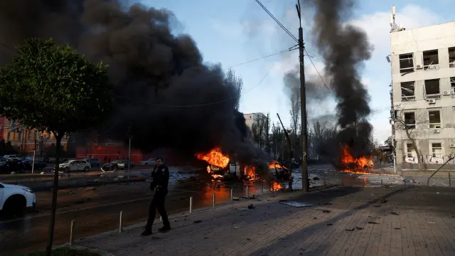 Continúa el ataque de Rusia con misiles en Kiev