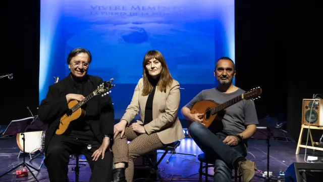 Luis Delgado, María José Hernández y Joaquín Pardinilla, los músicos de Vivere Memento.