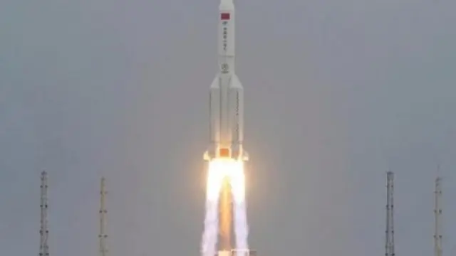 Foto de archivo del lanzamiento del cohete chino