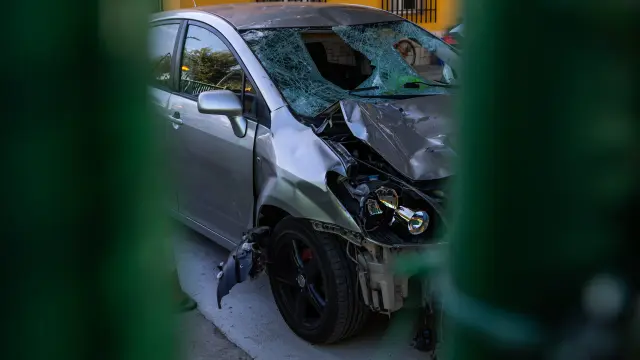 El vehículo de los tres implicados en el atropello masivo de Torrejón de Ardoz.