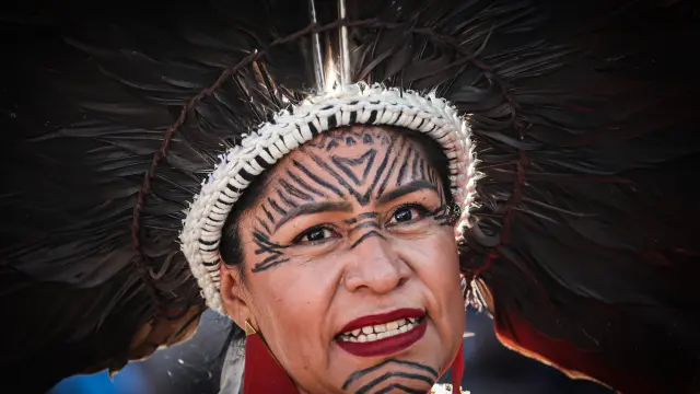 Una representante de los Pueblos Indígenas y Comunidades Locales Amazónicas el pasado lunes durante la COP27.