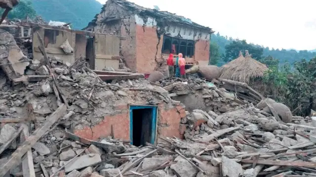An earthquake strikes Nepal