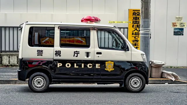 Foto de archivo de una furgoneta de Policía en Japón