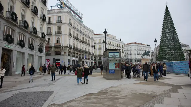 Reapertura de la Puerta del Sol en Madrid.