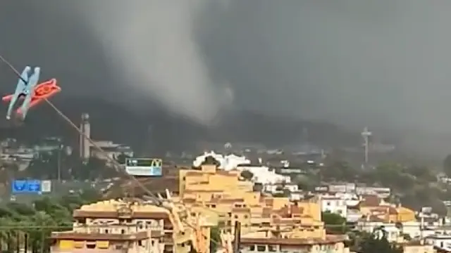 Tornado registrado en Marbella