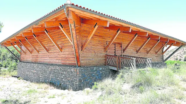 El edificio del Ecomuseo del Mijares, terminado en Rubielos de Mora desde 2008.