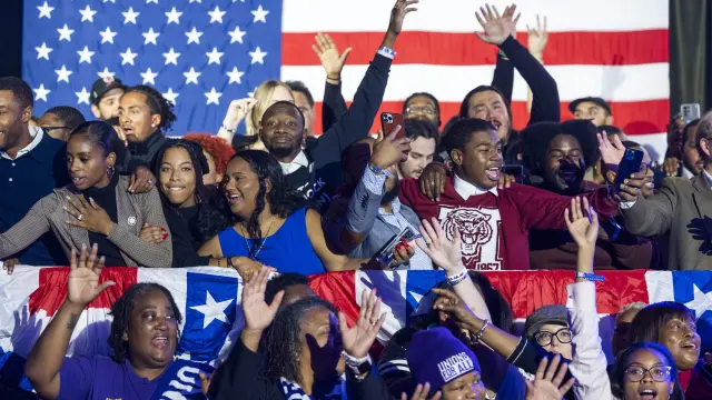 Los demócratas celebran la victoria en Georgia. USA WARNOCK GEORGIA